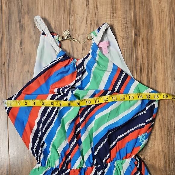 Lilly Pulitzer Kennett Overboard Striped Halter Silk Dress M - Picture 13 of 15